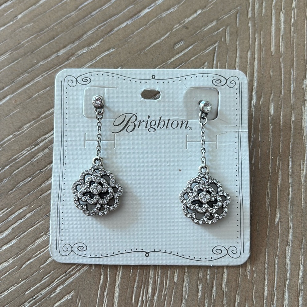 Brighton - Rose Diamond, Silver Dangle Earrings